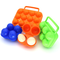 Outdoor egg box equipped with picnic portable plastic 6 - gram egg box picnic box portable egg paycheck