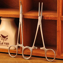 Stainless steel pet plucking pliers (dog puller ear pluck cleaning earwax helper) elbow straight head