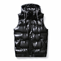 Great God recommends Outlet Fujian warehouse brand withdrawal discount white duck down vest Male Hooded