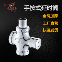 Rixin bathroom squat toilet delay valve stool flush valve toilet self-closing switch toilet hand press type Flushing Valve