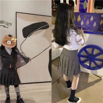 Roll home early autumn two-color wool pleated skirt can be worn in four seasons