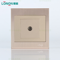 Langneng switch socket panel S9 series one TV socket panel style golden drawing panel