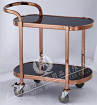Southern C- 92 Service Desk High-grade KTV Hotel Stainless Steel Cake Car Rose Gold Wine Trolley Trolley