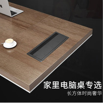 Computer desk threading hole cover aluminum alloy damping buffer socket through the line slot line hole cover embedded threading box