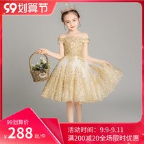 Next win girl dress dress dress light luxury niche high-end children princess dress summer 2021 new style