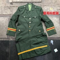 Stock old models 87 years olive green wool summer clothing wool old olive green set collection