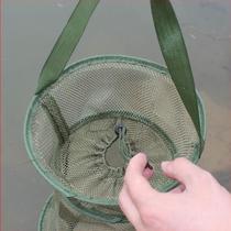 Gluing small mesh fish protective fish cage Shrimp Cage Fishing Protection Anti-Hanging Mesh Small Fish Basket Foldable Handle Fishing Net Pocket