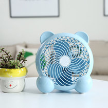 Cartoon Blue Mini fan usb Available Charging Bab Students Office Dormitory Mute Electric Fan