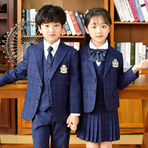 Suit class suit Spring and Autumn Winter British Academy style Korean version of childrens school uniforms set kindergarten uniforms