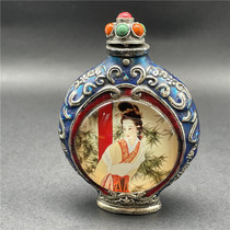 Folk specialty craft gift snuff bottle mini antique do old Interior painting old snuff bottle living room decoration ornaments