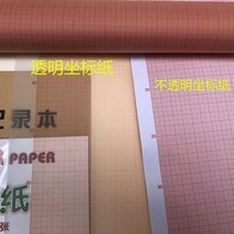 Transparent coordinate paper sulfate paper opaque calculation of paper drawing copy grid paper square paper paper 10 sheets 4 open A0A1A2