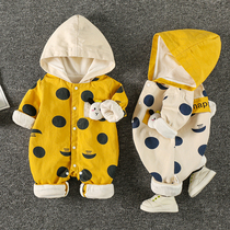  Baby one-piece autumn out hugging clothes 0 One 6 months men and women baby suit spring and autumn clothes 3 newborn autumn 4