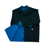  Operating room jacket autumn and winter new loose plus size jacket tour clothes warm outerwear wear dark green on both sides