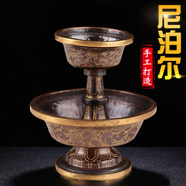 Protector Cup Pure Copper Nepalese Handmade Tibetan Offerings Buddhist Supplies Carved Tantric Ornaments for Wine Glasses