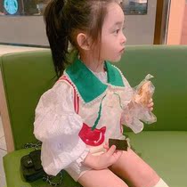 New autumn girls autumn suit 2021 New Net red Season foreign style coat baby fashion knitted top
