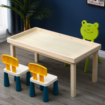 Building block table Wooden childrens multi-function sand table Assembly building blocks baby toy table Large game table 