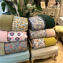 ins double bean beans are exported Korean pure cotton warm suede by sofa cover blanket 2 m thickened autumn and winter quilt core washable