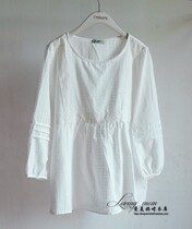 Aimei mommy summer pregnant woman top doll shirt Xinjiang Cotton Yarn fabric round neck pregnant woman T-shirt 81C129
