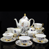 Fifteen-head coffee cup coffee cup high-grade bone China gift box packaging