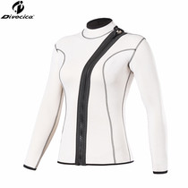 Divecica Korean 3mm White diving suit tailor-made diving long sleeve top custom diving suit