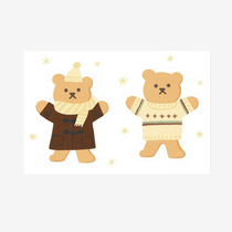60 warm bear healing ins baking packaging sticker cake box decorative sealing sticker cute card sticker