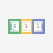 90 ins literary small flowers tricolor for you stamp sticker diy cake box decorative sticker seal sticker