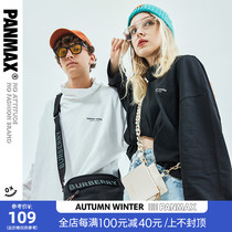 PANMAX High Street Couple Loose Fashion Turtleneck Top 2021 Autumn National Tide Long Sleeve Size T-Shirt Men