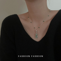 FASHION s925 sterling silver violent bear pendant womens design sense niche mens DIY accessories