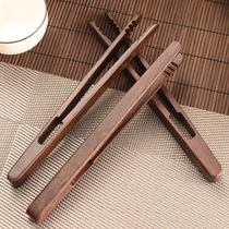 Black sandalwood kung fu tea clip tea cup tea clip non-slip high grade wooden tweezers tea set accessories tea tools