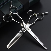  Hair salon left-handed hair stylist special hair scissors 6 inch haircut flat scissors tooth scissors thin scissors set left-handed scissors