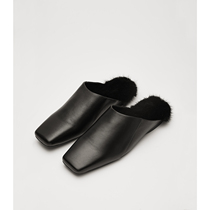 CHICJOC thousand pairs of praise_Italian cowhide with sex B hoarding mink wool slippers knit pants Joker jjz