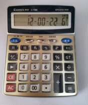 Qinxin C- 1366 multifunctional voice calculator metal panel shop office trade crystal key 12 digits