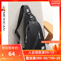 Scarecrow chest bag male summer sports light Tide brand large capacity leisure student small backpack canvas shoulder bag