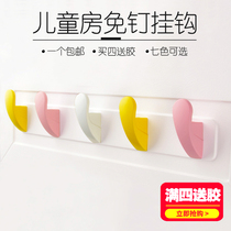 Punch-free childrens room nail-free hook adhesive hook toilet kitchen coat hook hook shoe cabinet creative single hook