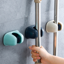 Mop adhesive hook-free toilet storage artifact hook broom hanger strong viscose Wall mop clip