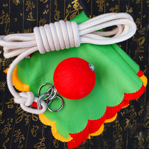 Beginner rubber meteor hammer soft weapon solid nine-section whip training cotton rope hundred rope whip middle-aged and elderly fitness Double Ball