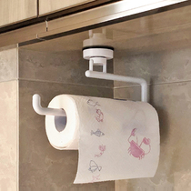 Kitchen paper towel rack Special pylons for paper oil-absorbing paper cling film rack punch-free lazy rag roll paper rack