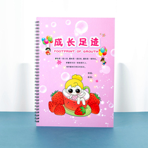 A4 kindergarten primary school childrens growth Book record book loose leaf color page iron circle coil book