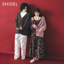 SNIDEL HOME2022 Spring Summer New Valentines Day V-neck imitation gem-button knit cardigan men SHNT221510