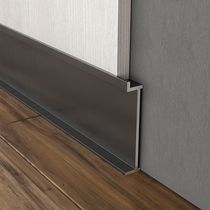 Aluminum alloy skirting embedded concealed ground foot line hidden 5cm U metal stainless steel tile copper strip color