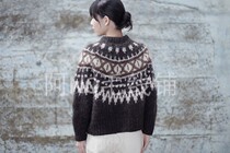Dongyang geometric pattern womens round shoulder pullover A No Chinese woven illustration text description drawing