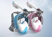 Snorkeling water equipped mirror mask full face dry breathing tube with children swimming glasses anti-fog camera bracket