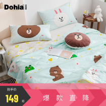Brown bear joint-style all-cotton air conditioning by summer thin by washable cartoon summer cool by spring day