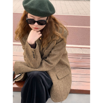 (Spot) im to homemade Korean woolen jacket women short winter herringbone cotton suit cashmere coat