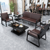 Office Sofa Tea Table Combo Suit Brief Modern Trio Place Sofa guests Reception Business Office Sofa