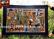 Batik painting Guizhou Miao batik ethnic characteristics batik decoration wall hanging Cangyuan painting 124 * 77CM