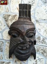 Woodcarving folk handicrafts handmade facial makeup Nuo mask handmade ornaments 30CM * 20CM