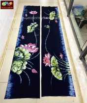 Guizhou batik table flag pure hand-painted tablecloth home decoration crafts hotel decoration background wall 245*45CM