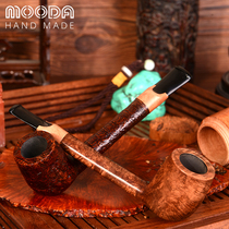 Live special shot link MOODA traditional series Italian imported stone handmade tobacco pipe mens smoking gear