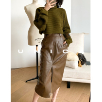 UNICA self-retention insbloggerstyle_hand-kneaded high-end eco-friendly leather paper piece with King skirt
